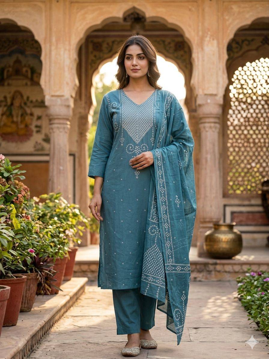 PREMIUM JAIPURI LEHERIYA KURTIS COLLECTION vol-2 by Kaamiri 01 To 10 Series Indian Casual Wear Collection Soft & Premium Cambric Cotton Kurtis At Wholesale Price